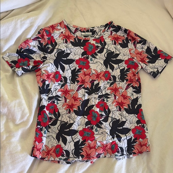 Columbia Women’s Board Shorts and Swim Shirt Floral Huron Set Medium - Picture 2 of 5